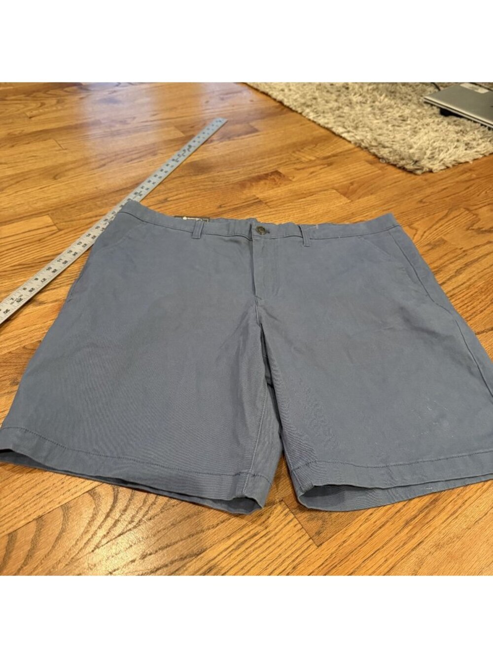 MEMBERS MARK MENS CHINO SHORTS BLUE SIZE 38 NEW